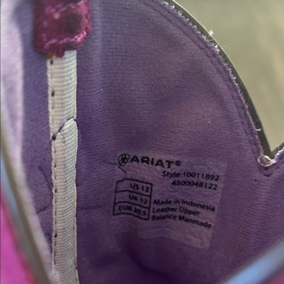 Ariat Pink and Brown Western Boots - Picture 4 of 4